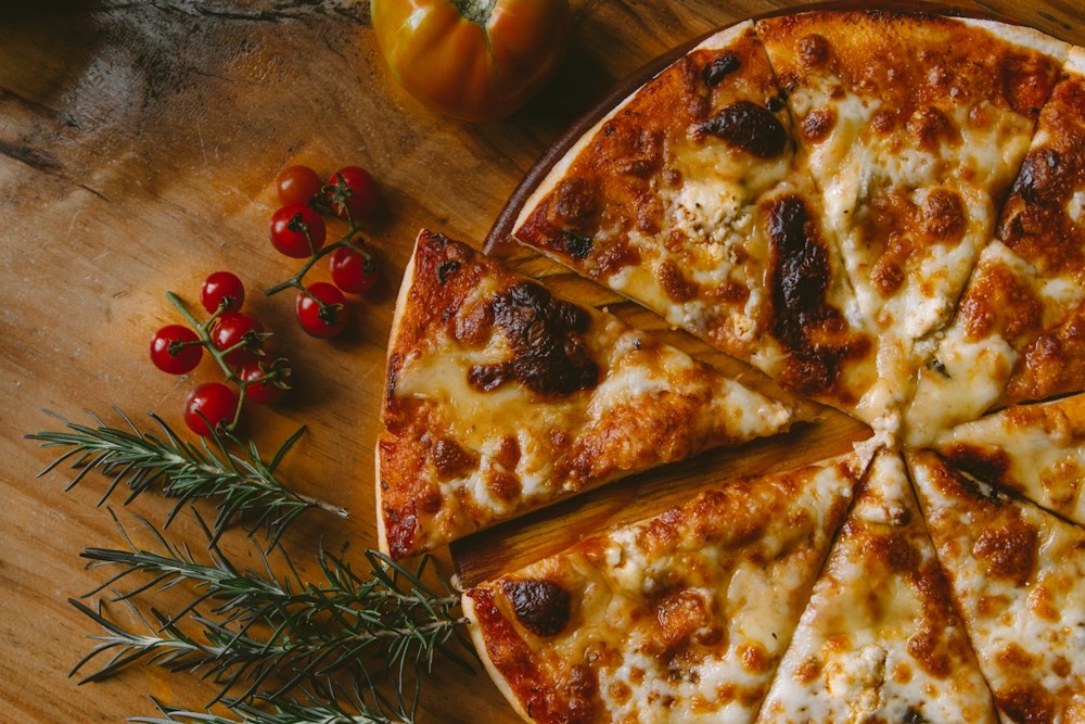 Pizza cuite sur pierre