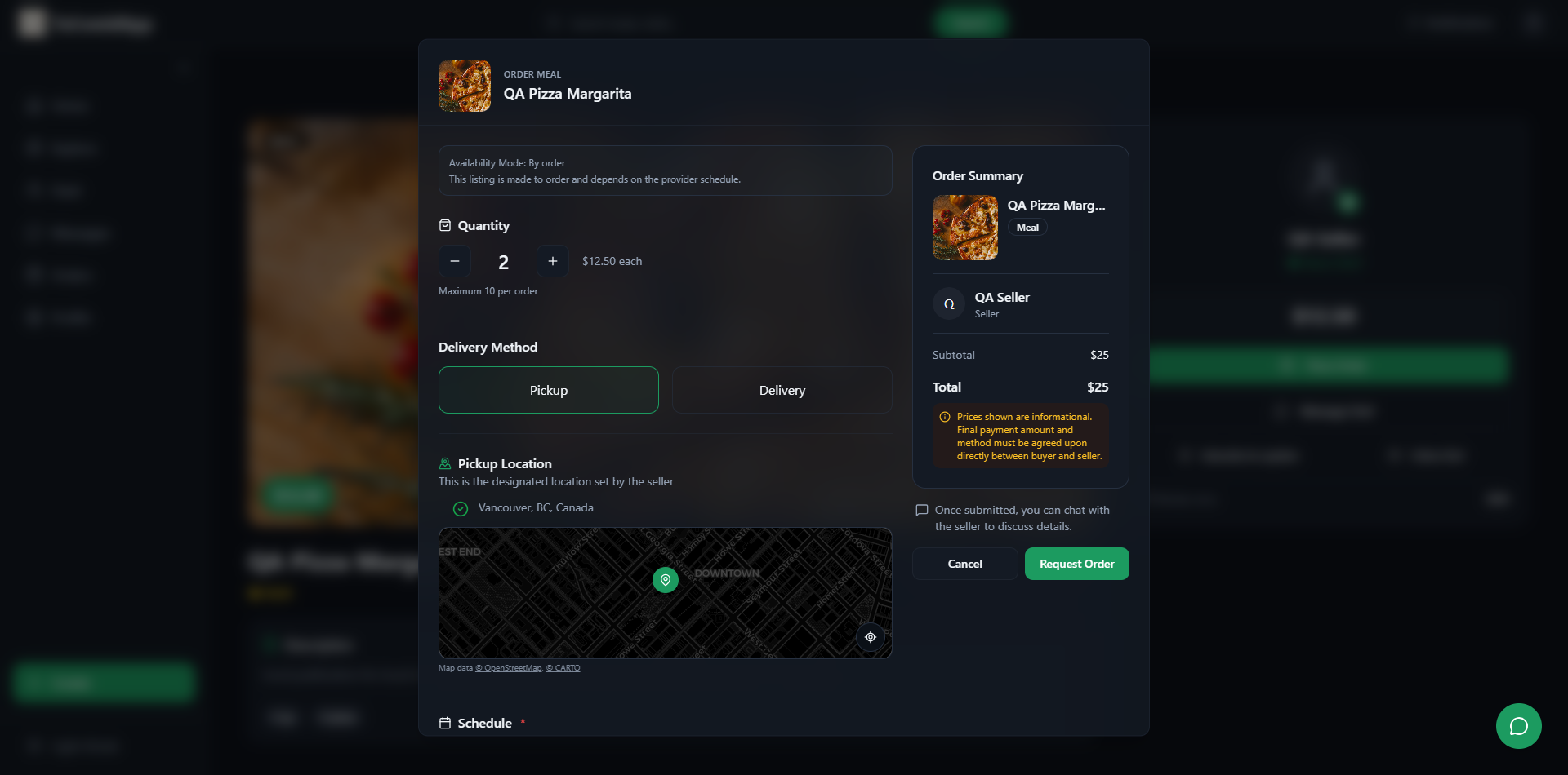 TuComidApp order form